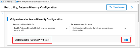 Chip-external Antenna Diversity Configuration