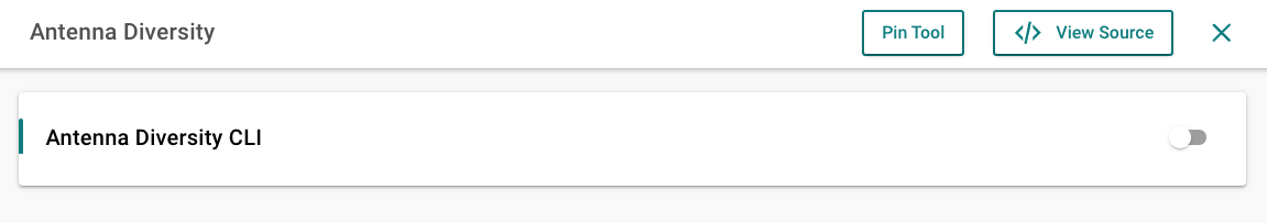 Disable Antenna Diversity CLI Support