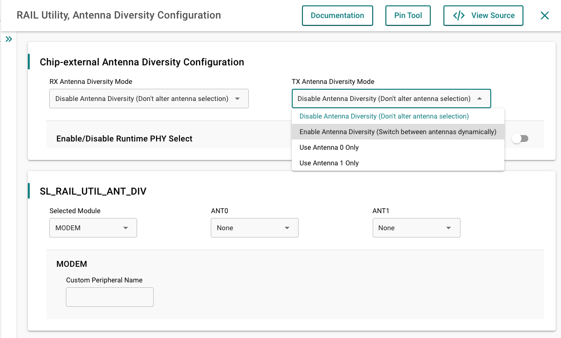RAIL Utility - Antenna Diversity Configuration