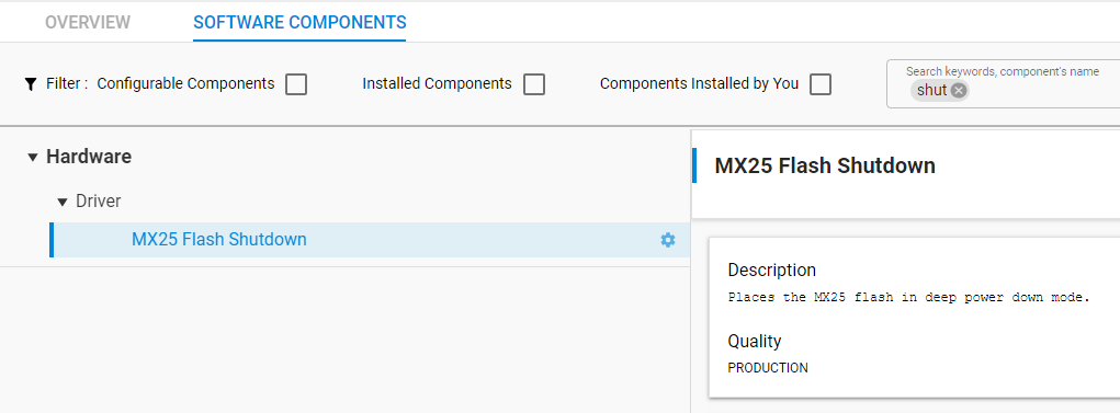 shutdown component