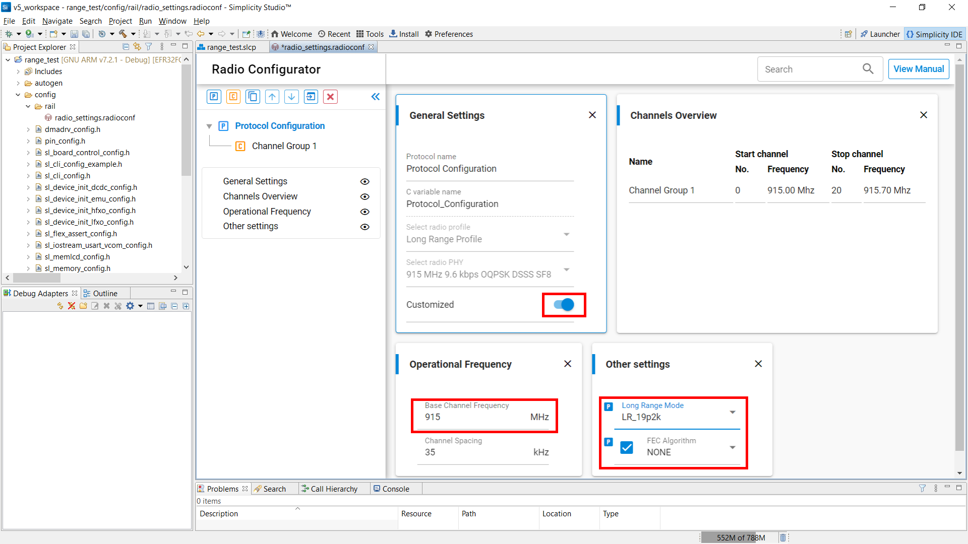 Build a Range Test Example Application 8