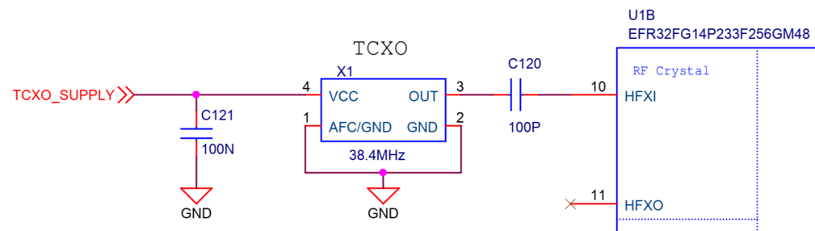 TCXO Connection to EFR32