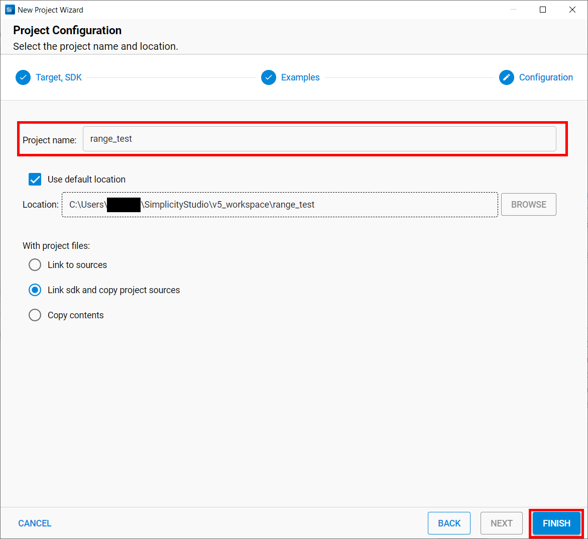 Build a Range Test Example Application 2