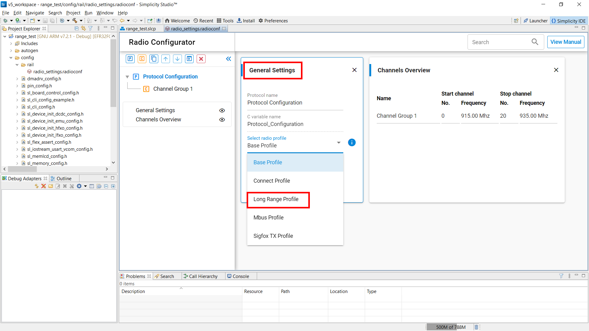 Build a Range Test Example Application 6