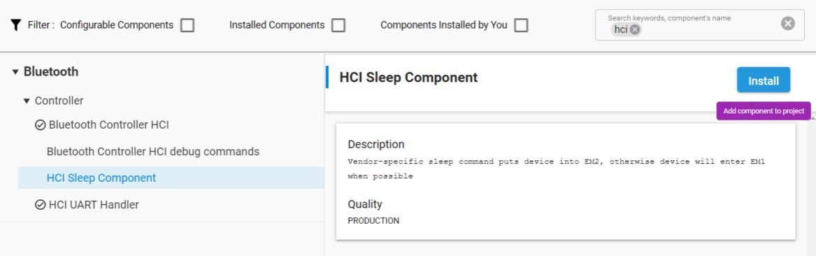 HCI Sleep component