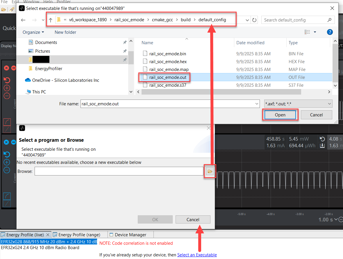 energy prof code correl profiler2