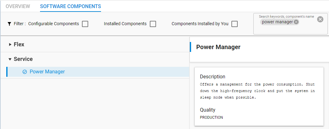 Silicon Labs Connect Power Manager Component