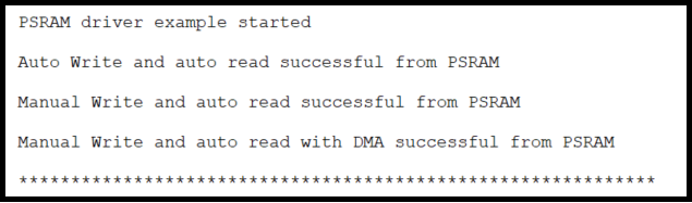 PSRAM Console Output