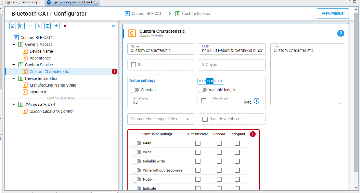 Default Values for a Newly Created Characteristic