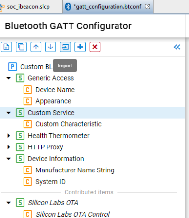 Importing a GATT database