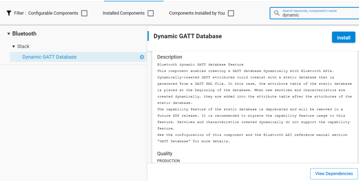 the Dynamic GATT Database