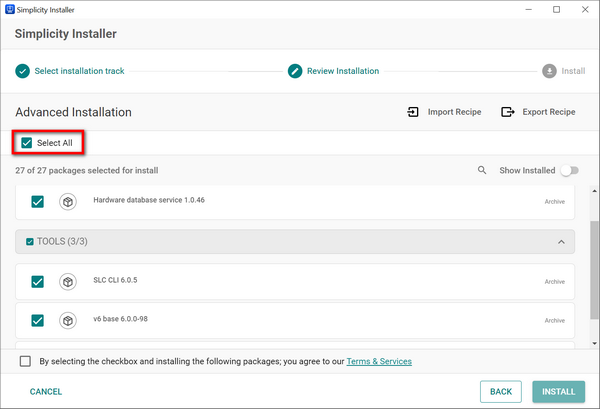 Select all packages to install