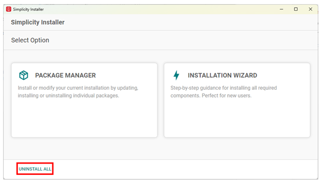 Uninstall Simplicity Studio