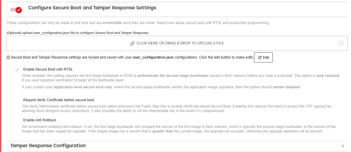 CPMS Configure Secure Boot screenshot