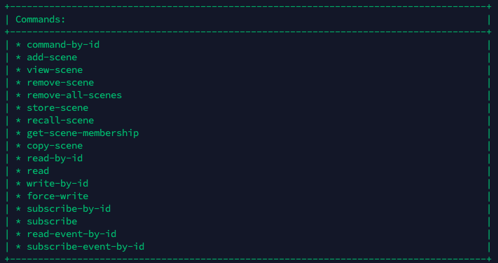 scene management commands