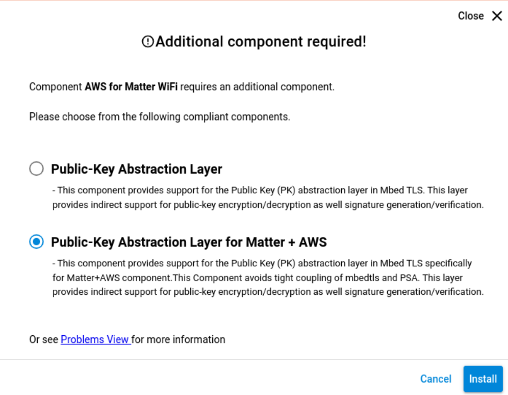Public-Key Abstaction Layer for Matter + AWS