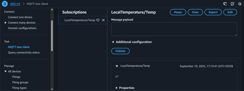 AWS IoT App Data