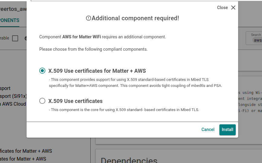 X.509 Use certificates for Matter + AWS