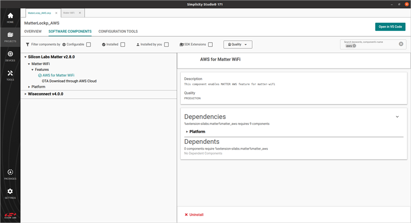 Matter + AWS Component