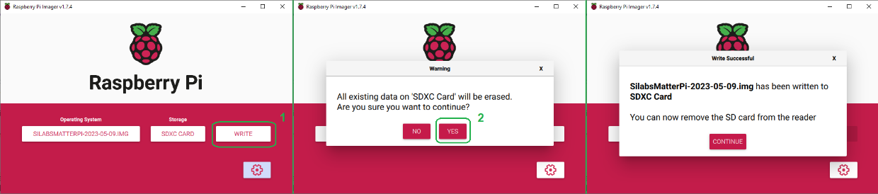 Raspberry Pi write to SD card