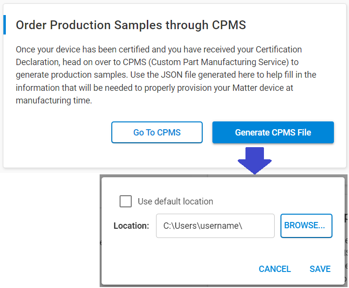 Generating CPMS Files