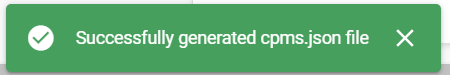 Generating CPMS Files