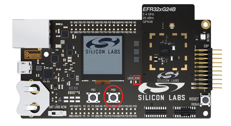 Hold Button 0 on WSTK to reset EFR32