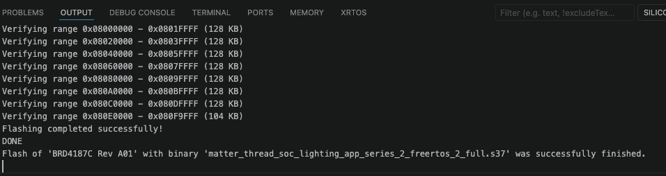 successful flash