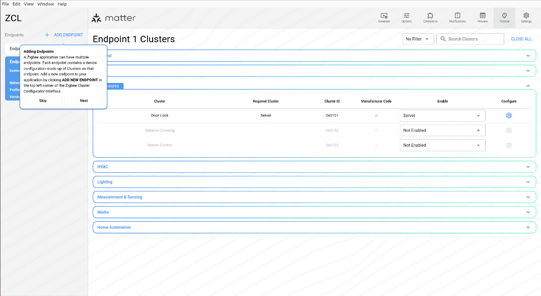 Tutorial start page