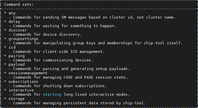 chip-tool - commands