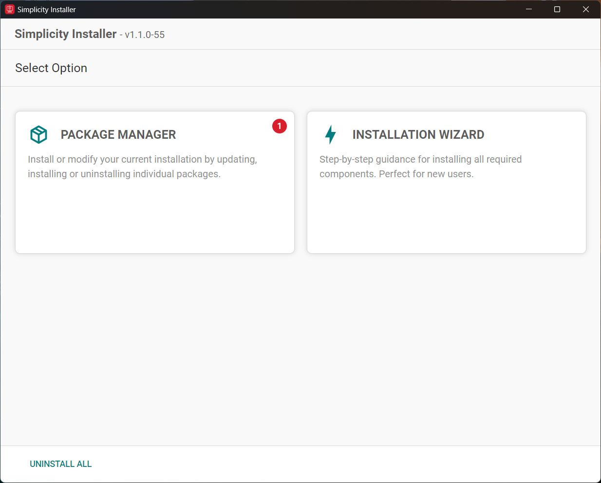 Manage installed packages