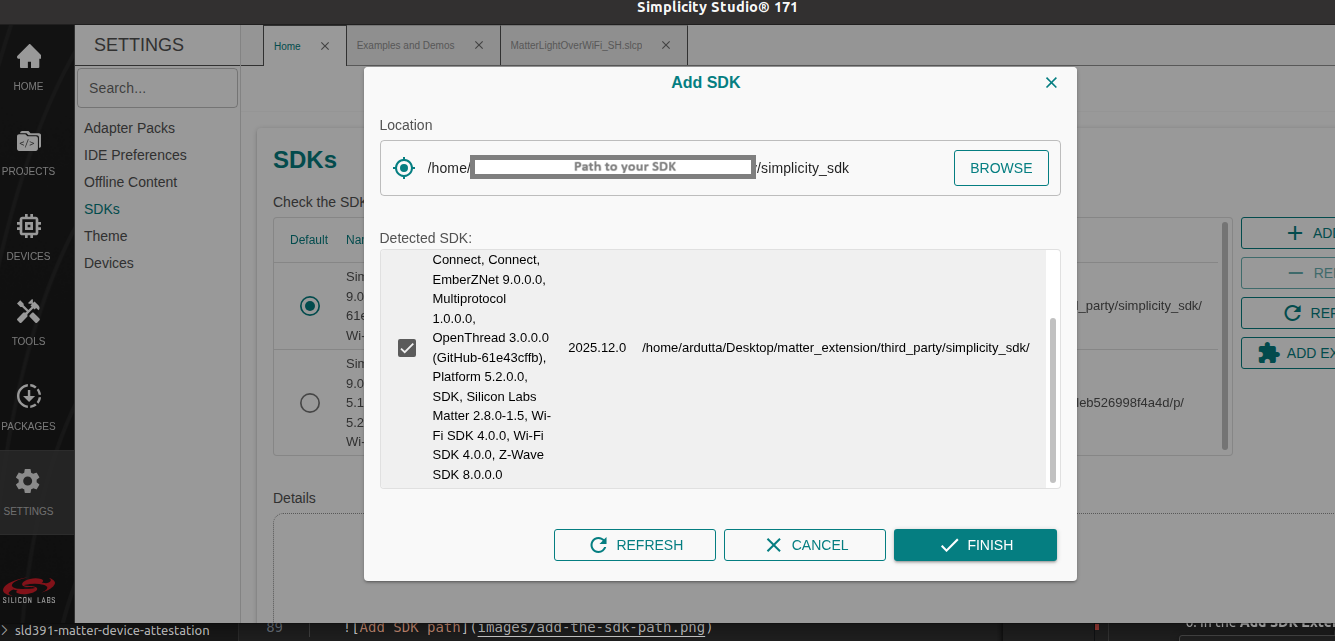 Add SDK path