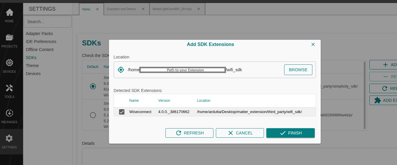 Add SDK path
