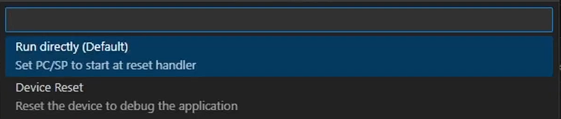 Select Debug Type