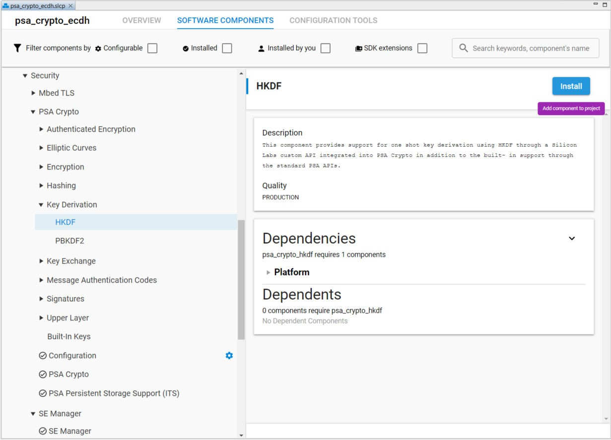 Install a Security Software Component