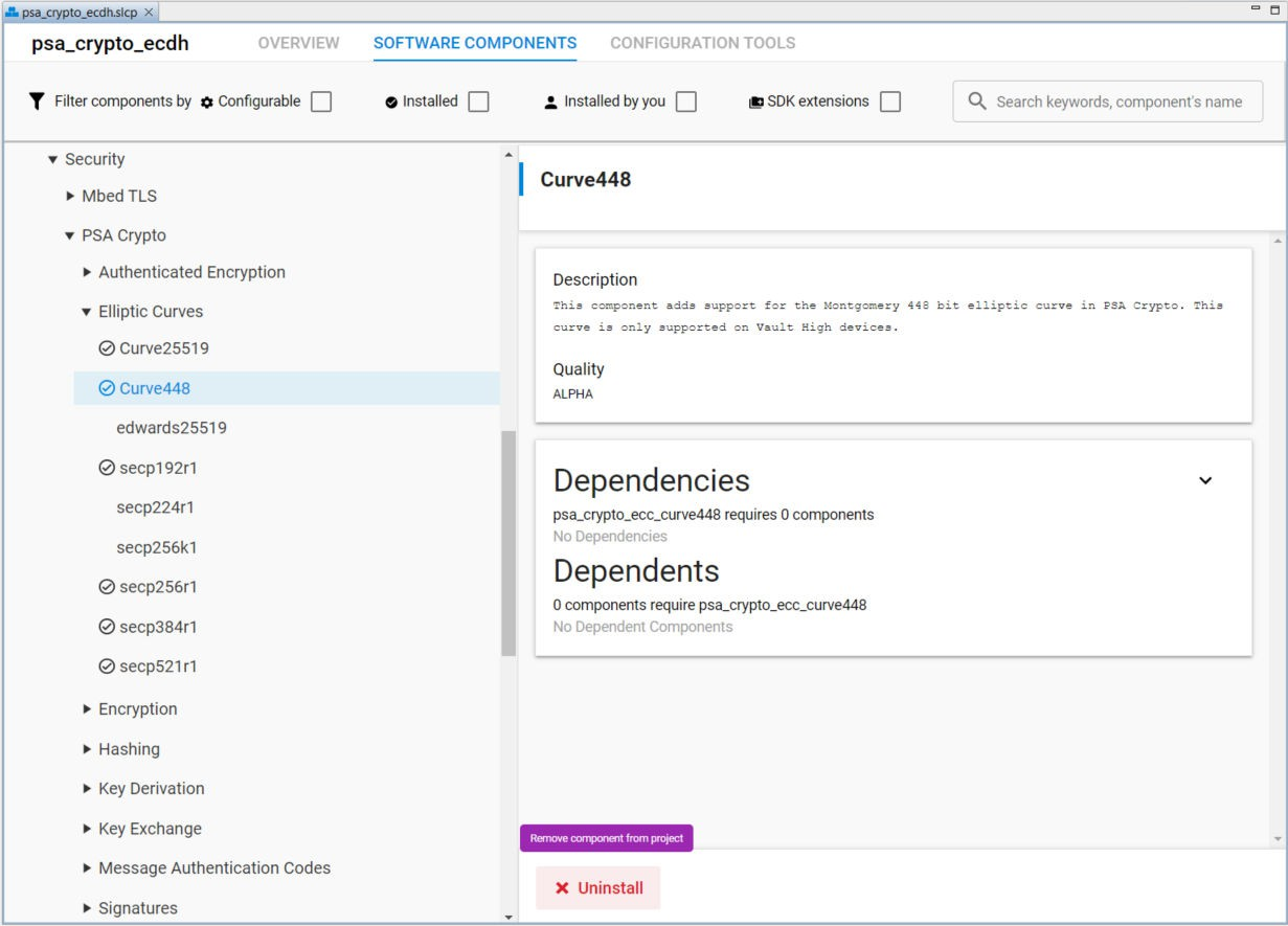 Uninstall a Security Software Component