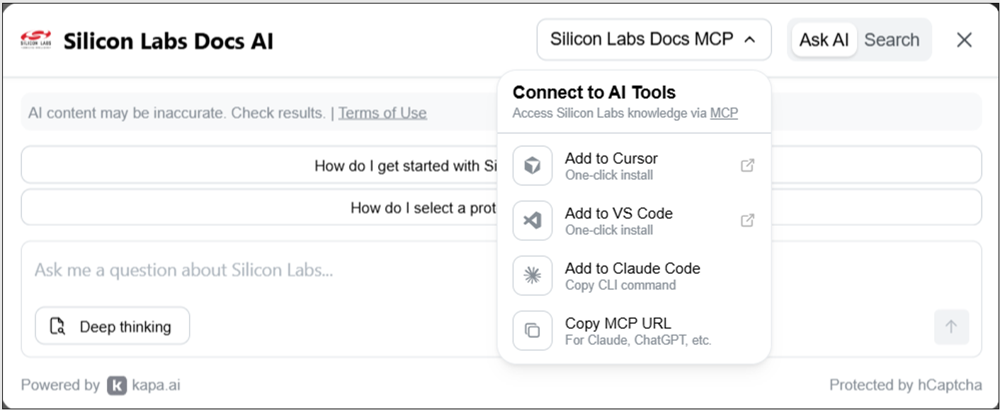 Silicon Labs Docs AI