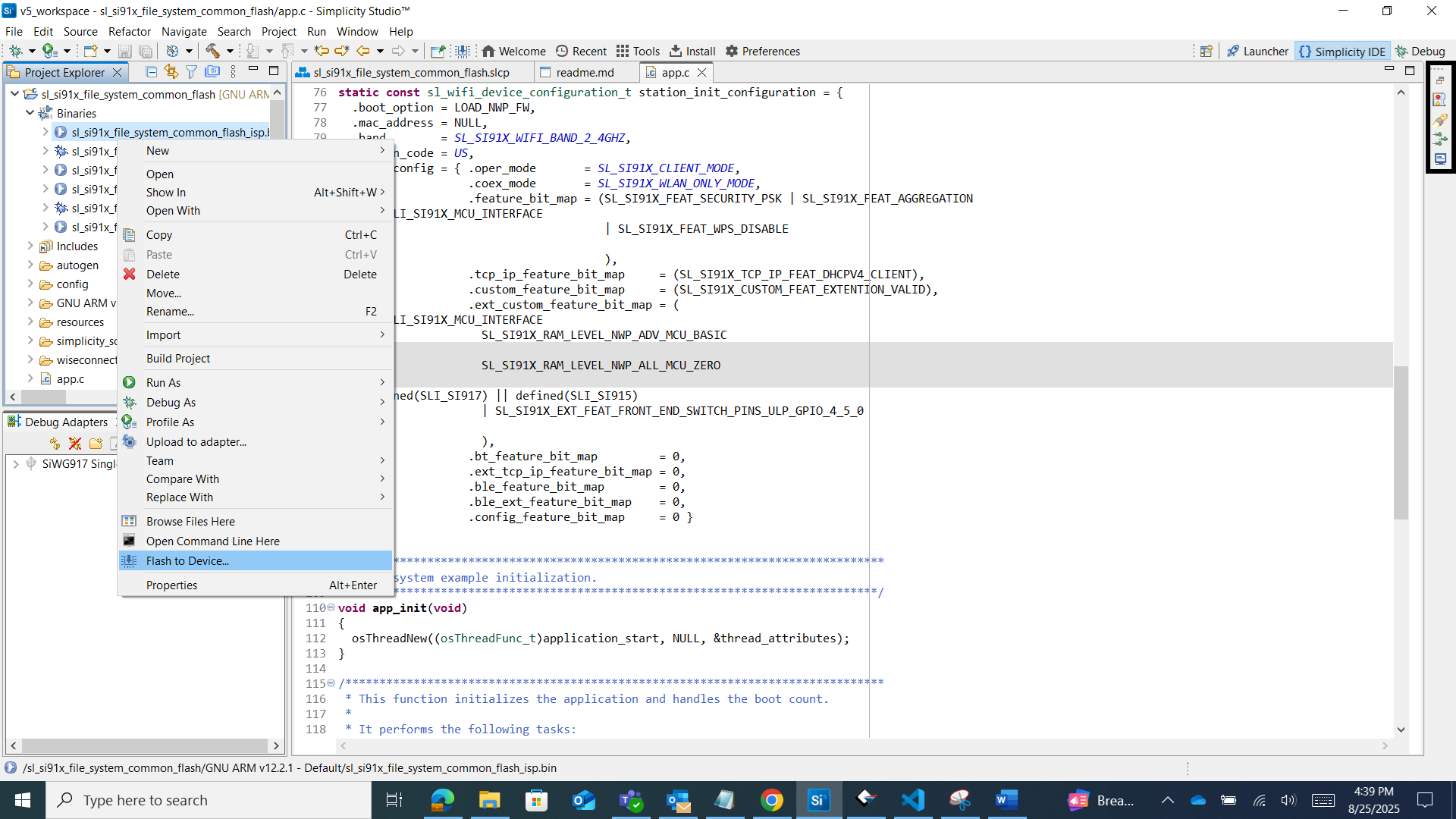 LittleFS flash project