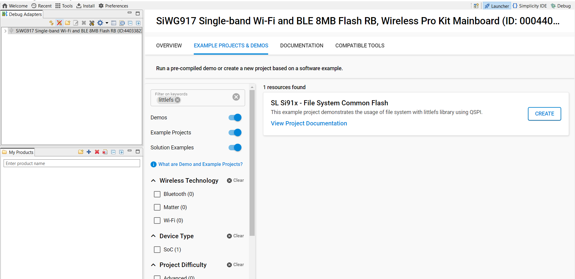 LittleFS example search