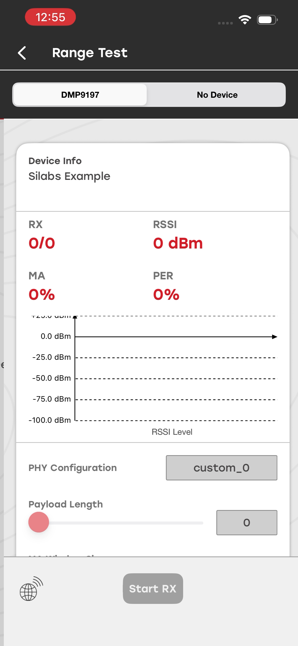 Range Test Tx Mode