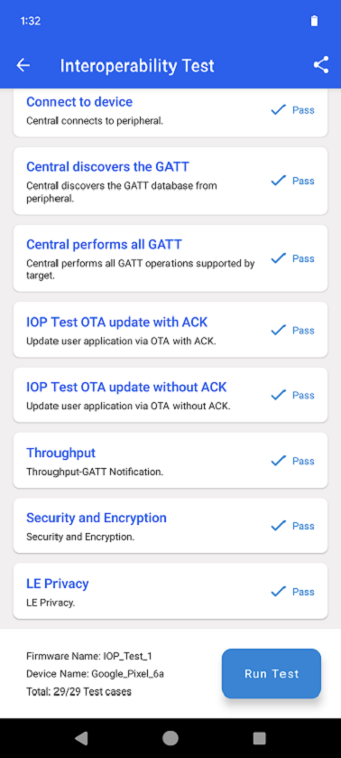 IOP Test Pass