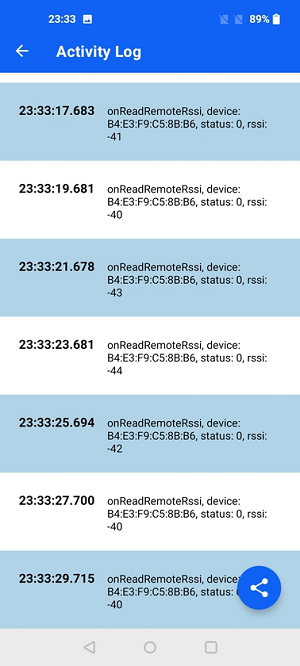 Activity Log