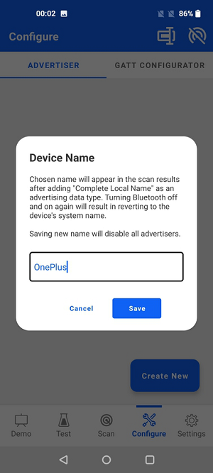 Advertiser Device Name