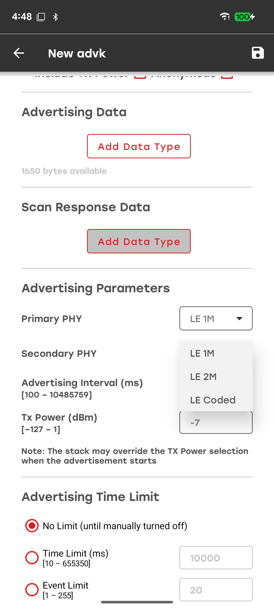 Advertiser Settings