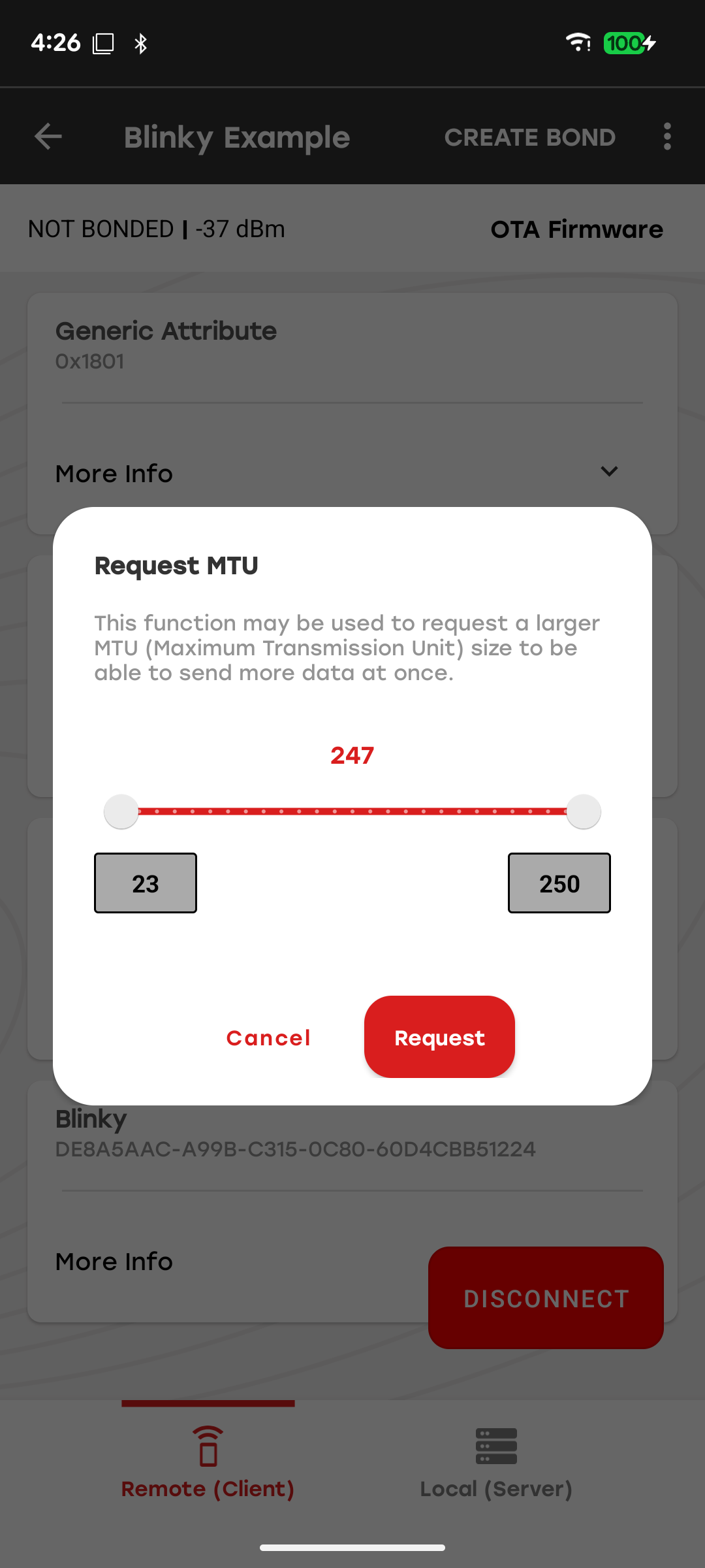 Request MTU