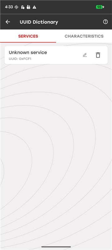 Scanner UUID Dictionary