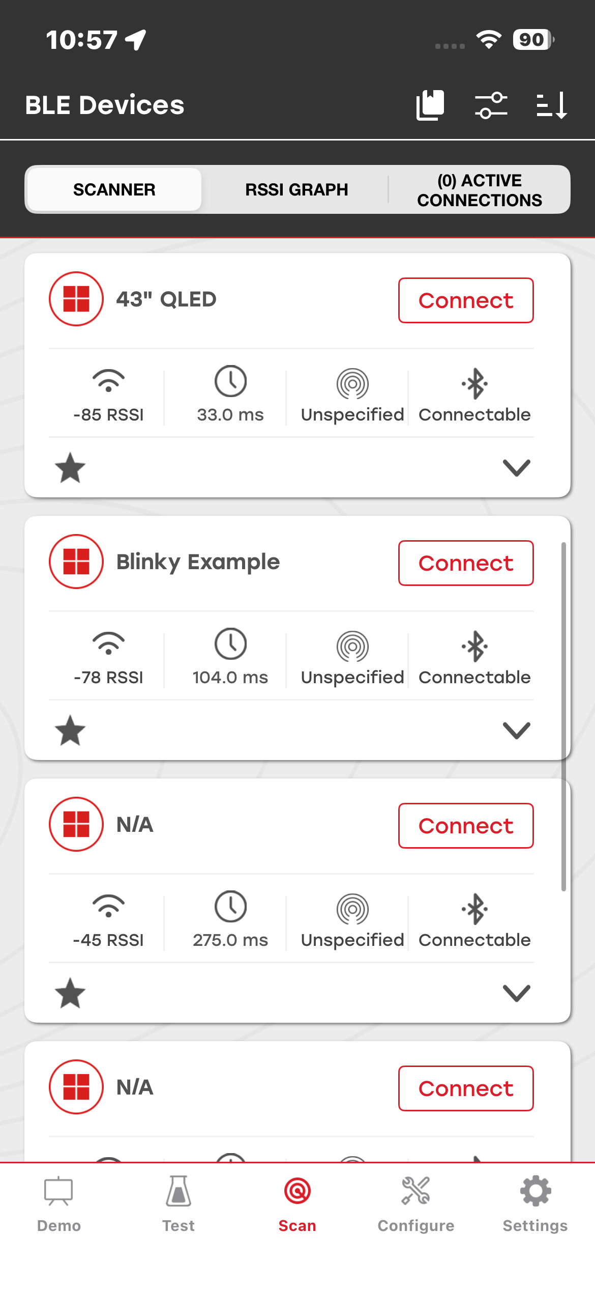 OTA popup menu