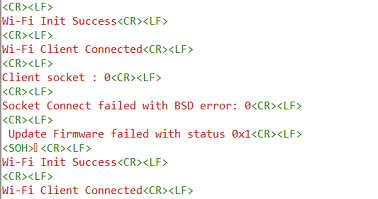 SiWx91x UART log