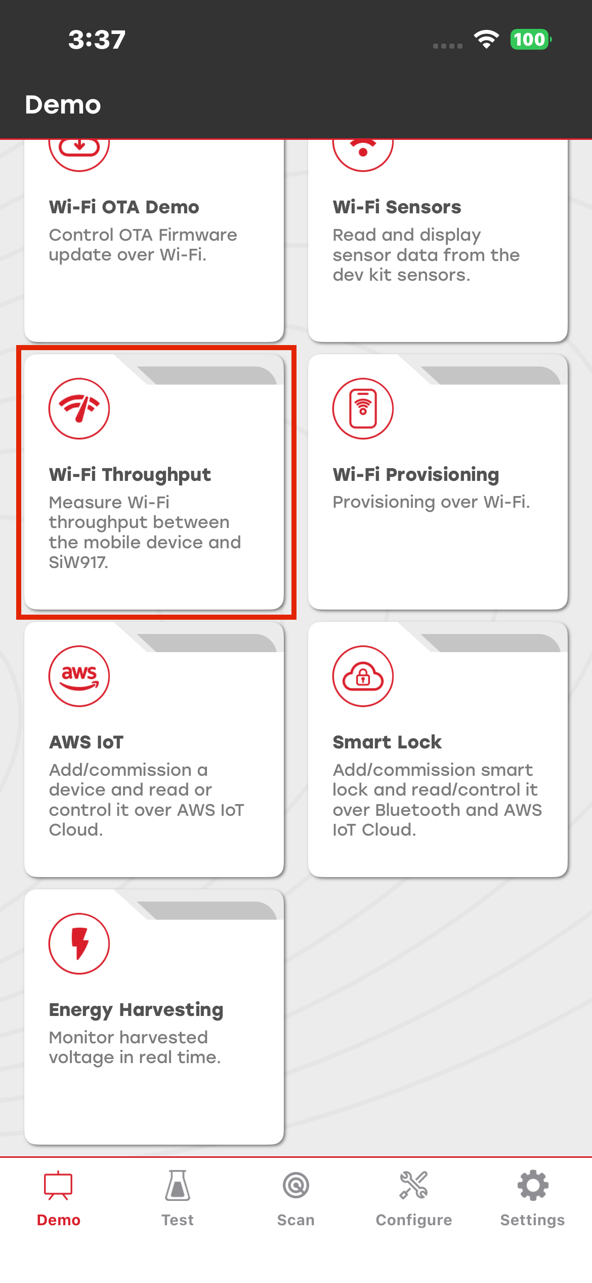 mobile app screenshot