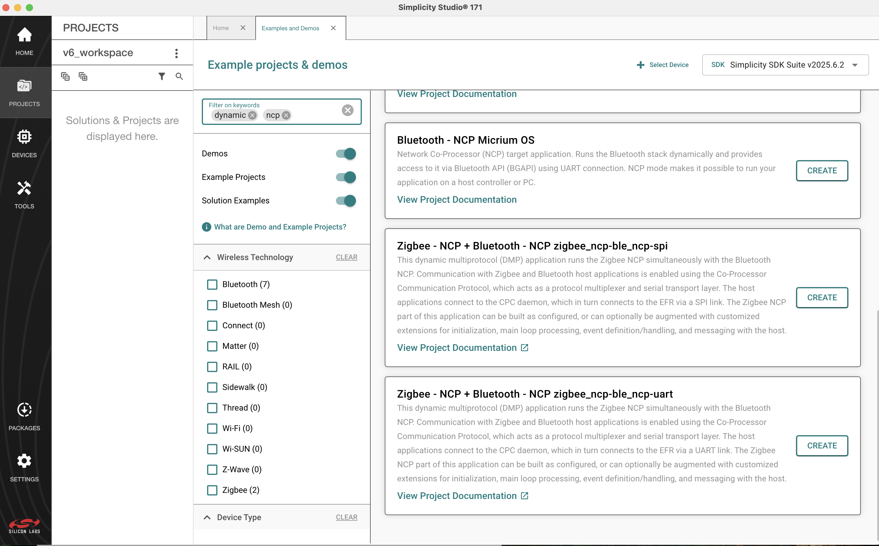 Dynamic NCP Projects